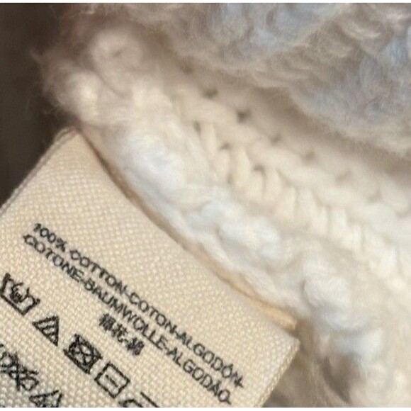 Free People Damsel Bell Sleeve White Knit Sweater Womens Small - Picture 7 of 7